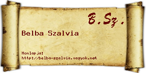 Belba Szalvia névjegykártya